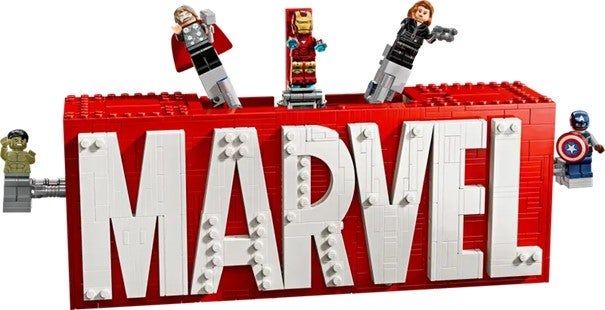 Lego MARVEL logo og minifigurer 76313