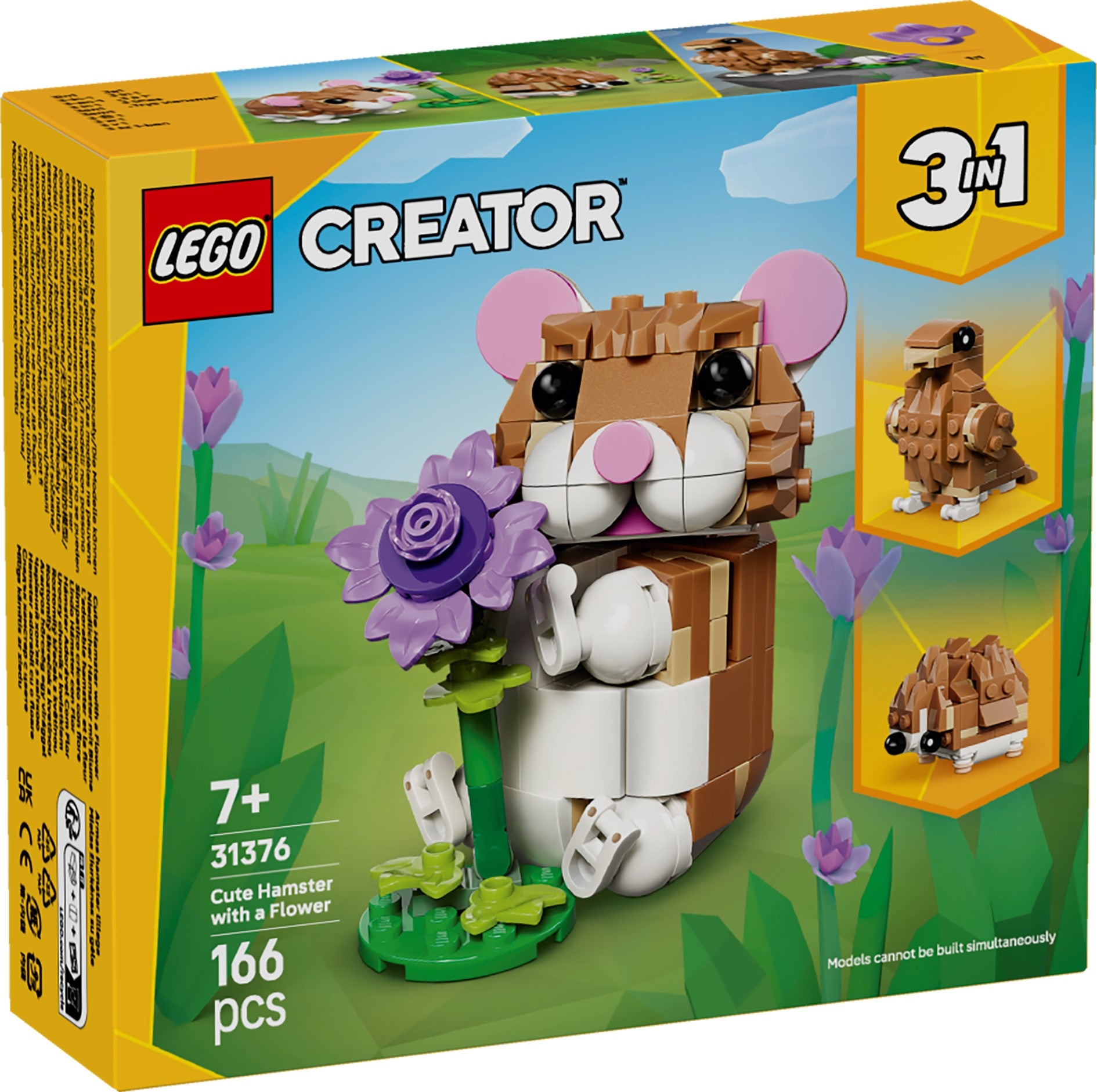 Lego Søt hamster med en blomst 31376