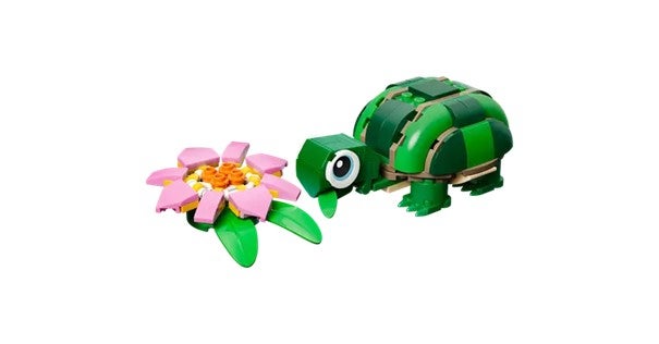 Lego Skilpadde med vannliljeblomst 31377