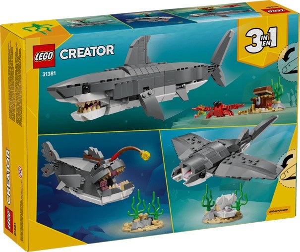 Lego Blodtørstig hai med skattkiste 31381