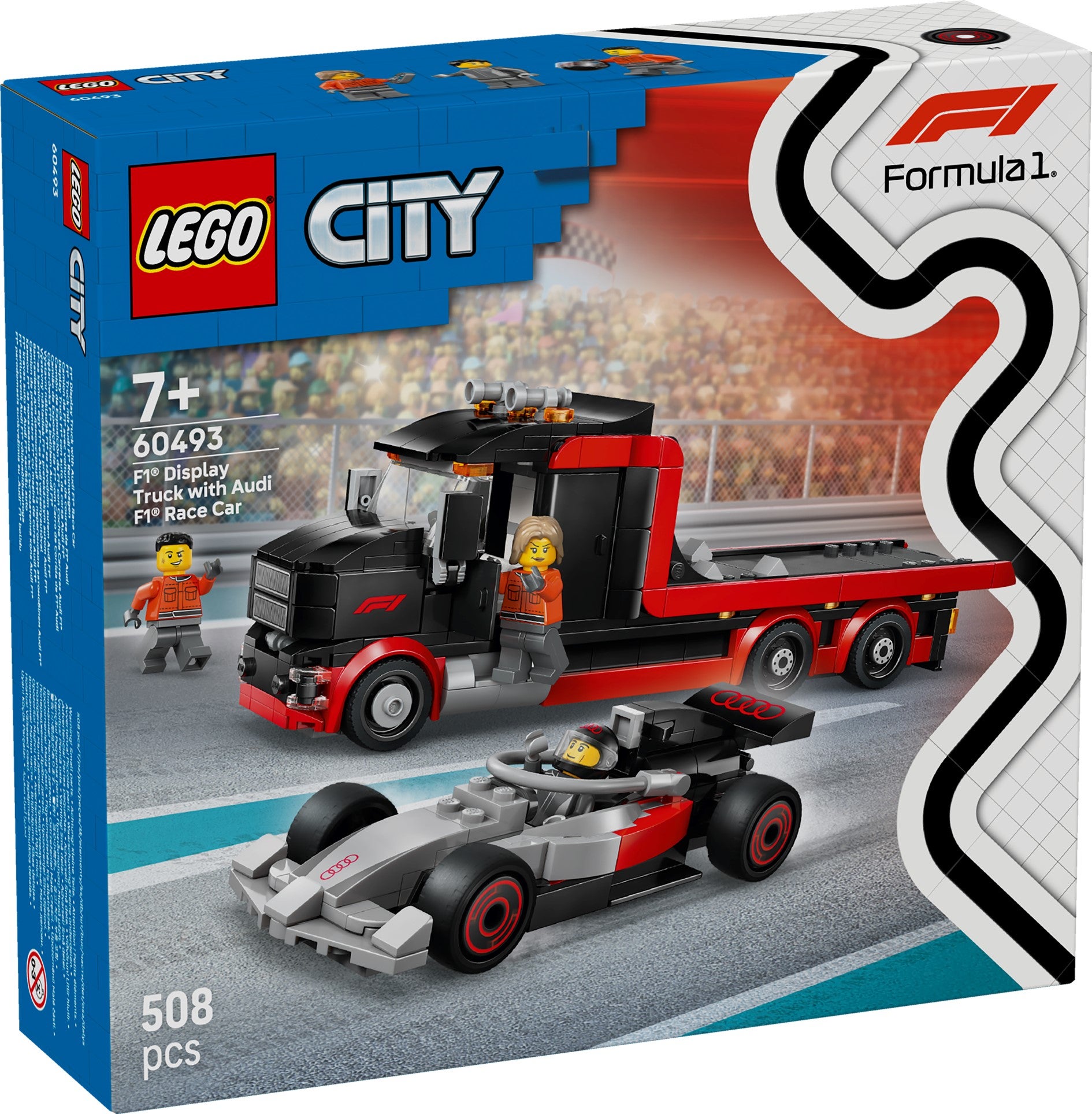 Lego F1-trailer med Audi F1-racerbil 60493