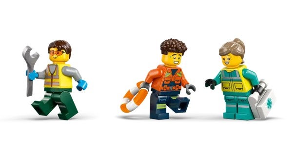 Lego Sett med fly, servicebil og luftputebåt 60505