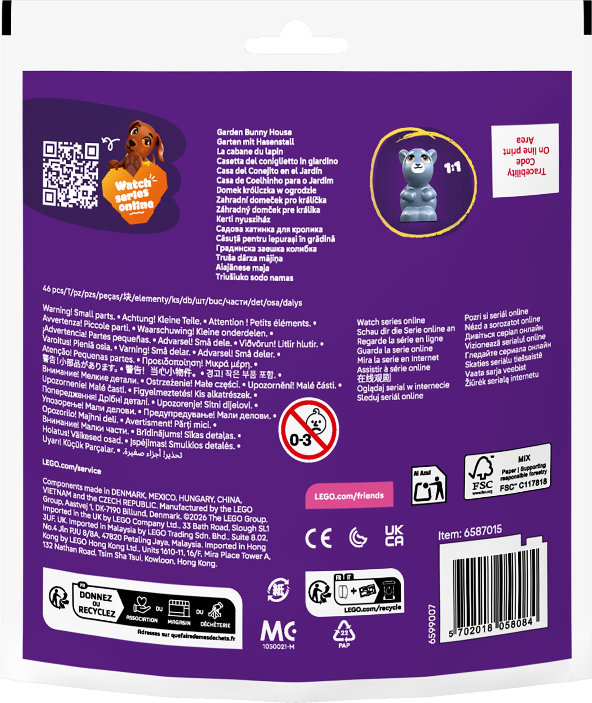 Lego Hage med kaninhus 30722