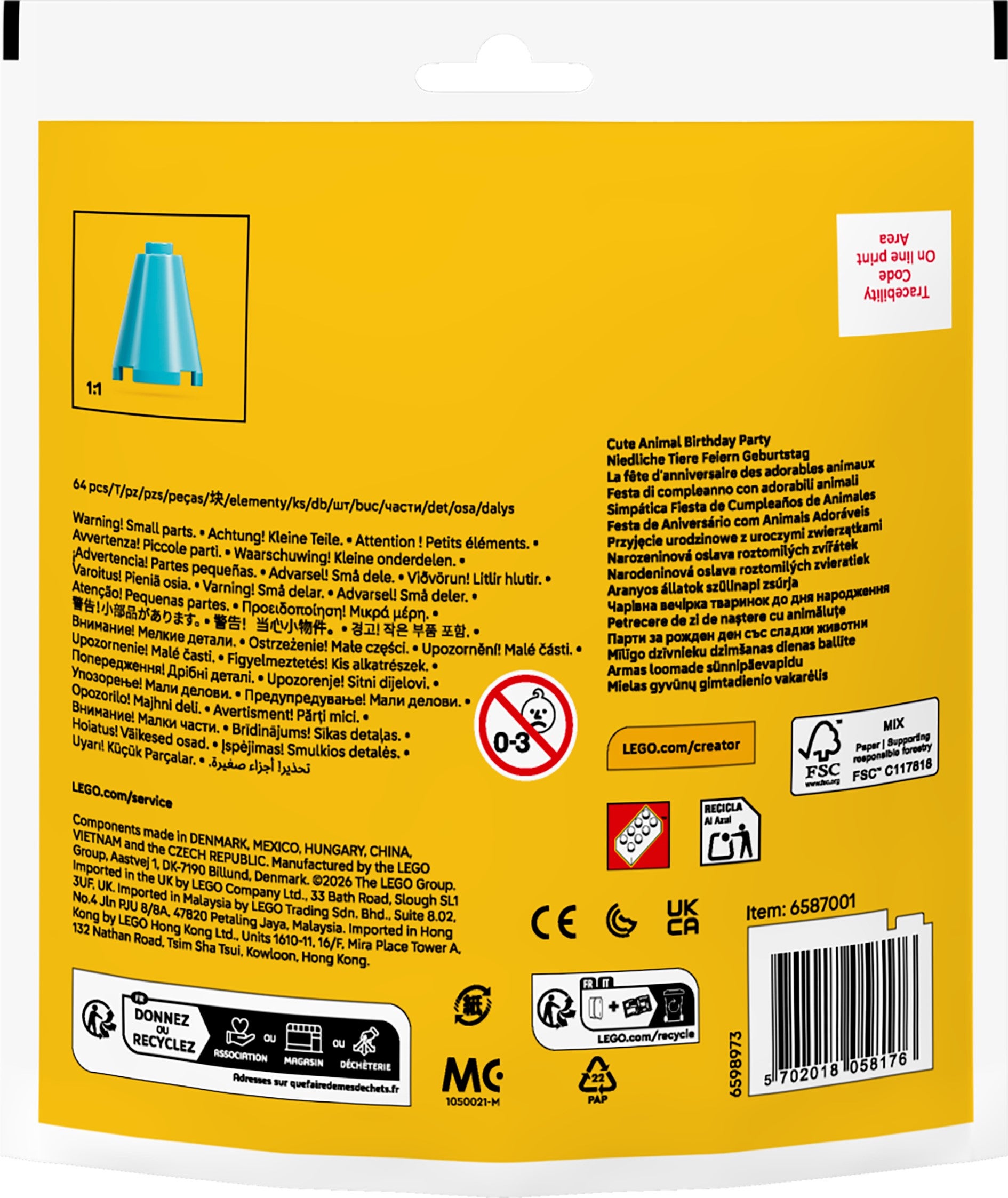 Lego Bursdagsfest med søte dyr 30715