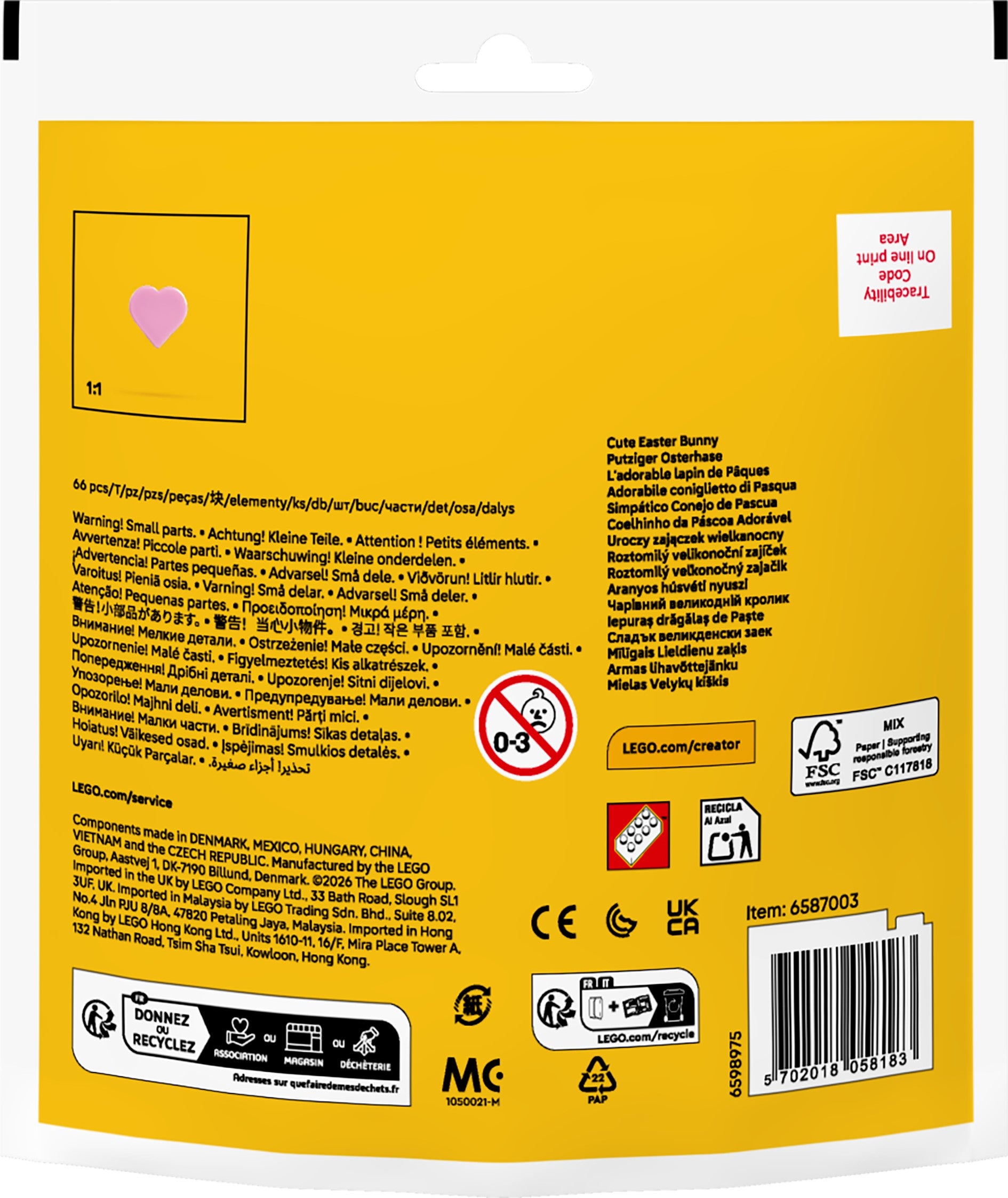 Lego Søt påskehare 30716