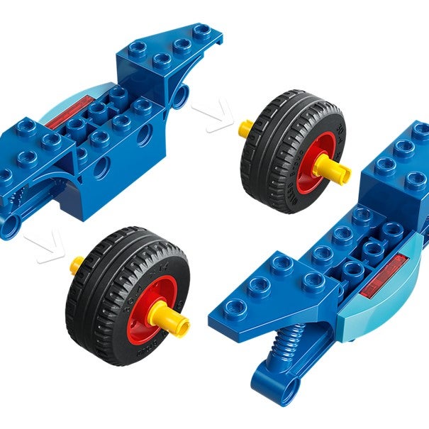 Lego Spidey på motorsykkel mot Rhino 11206