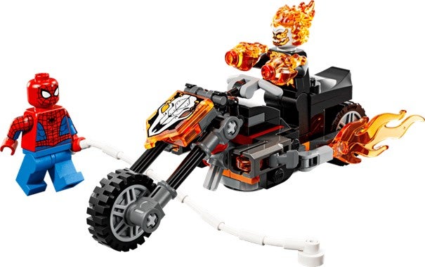 Lego Spider-Man mot Ghost Rider på motorsykkel 76335
