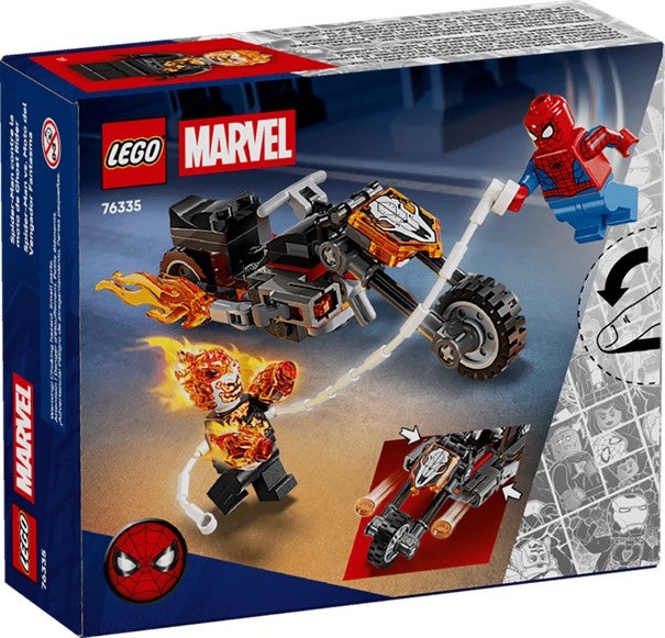 Lego Spider-Man mot Ghost Rider på motorsykkel 76335