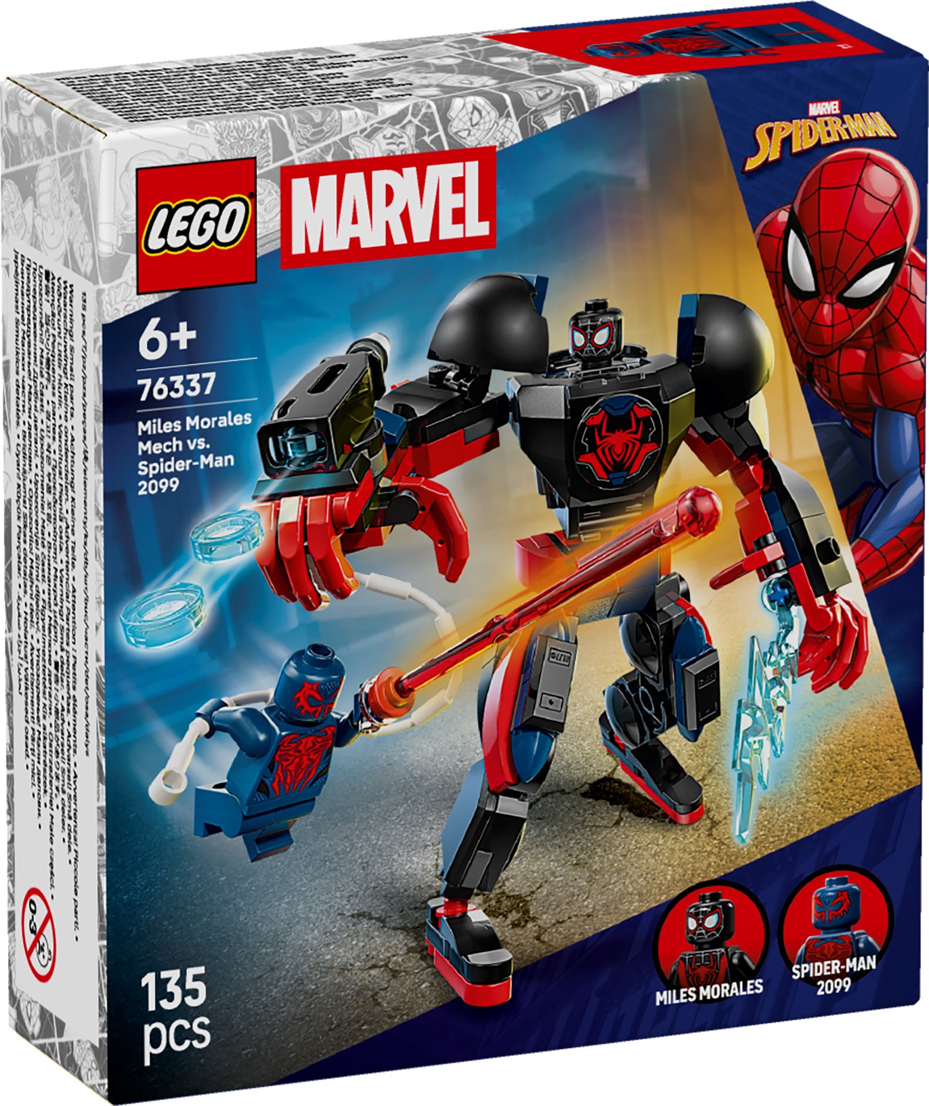 Lego Miles Morales-robot mot Spider-Man 2099 76337