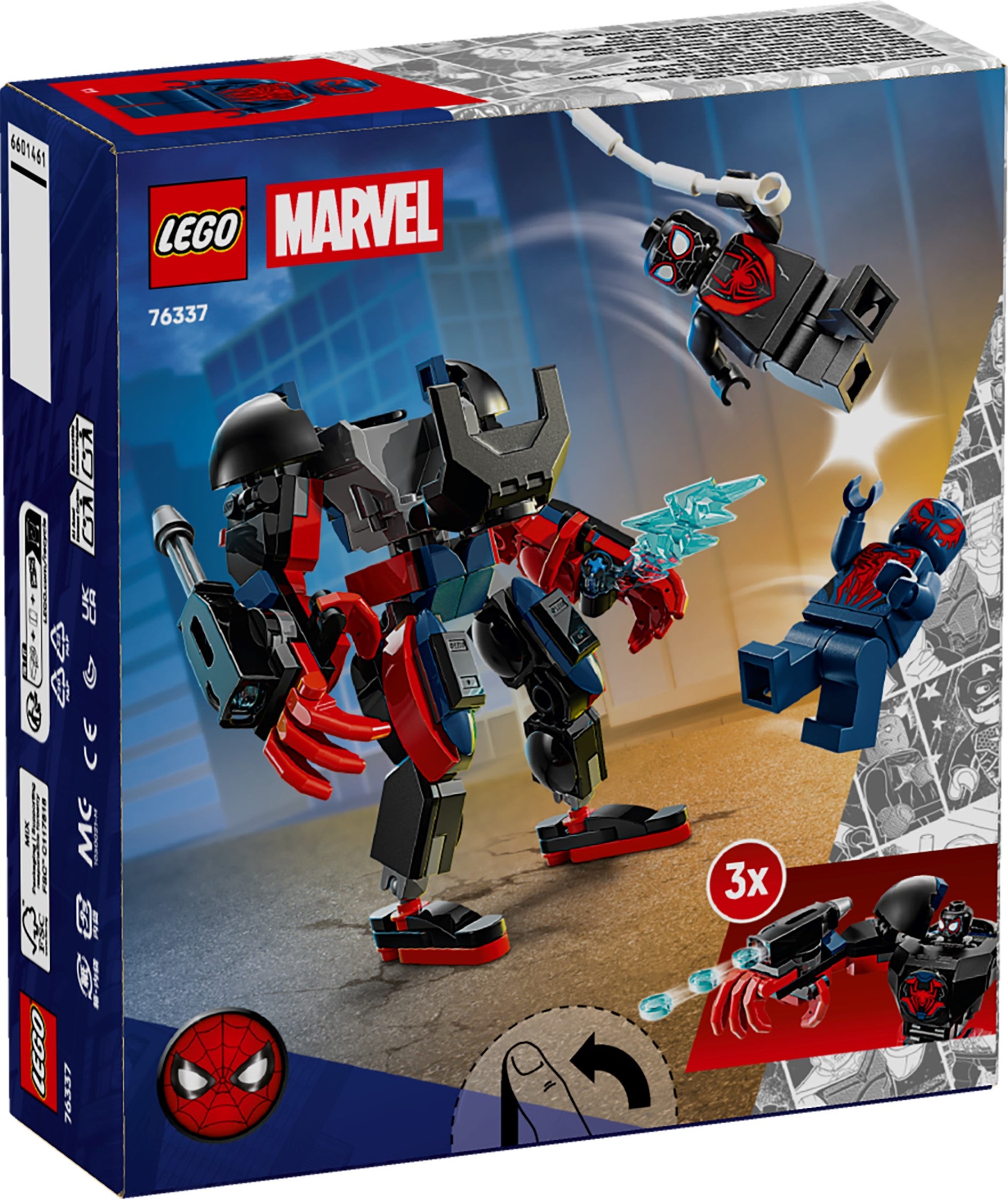 Lego Miles Morales-robot mot Spider-Man 2099 76337