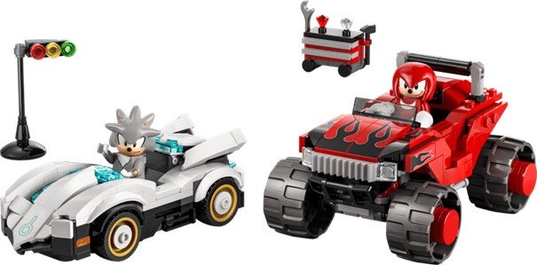 Lego Silvers bil mot Knuckles' monstertruck 77118