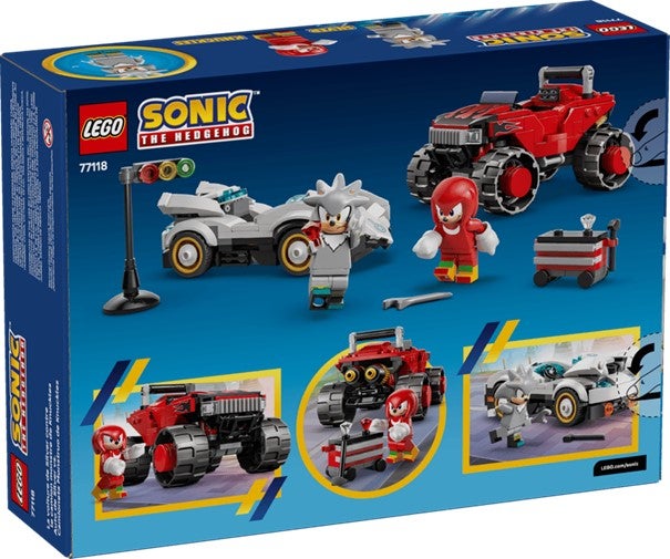 Lego Silvers bil mot Knuckles' monstertruck 77118