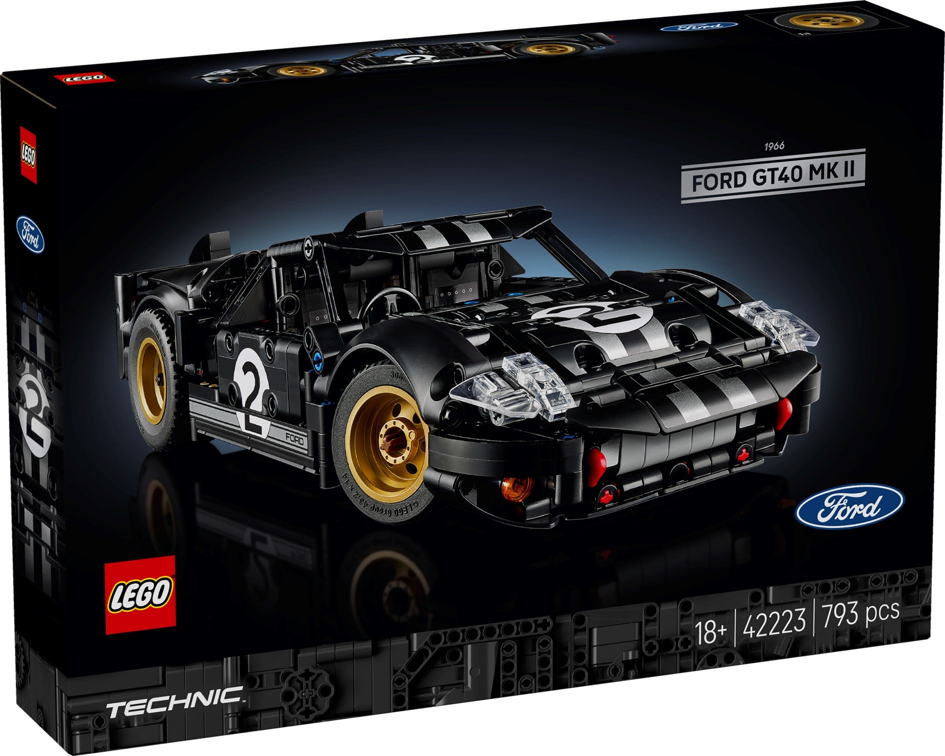 Lego 1966 Ford GT40 MKII-racerbil 42223