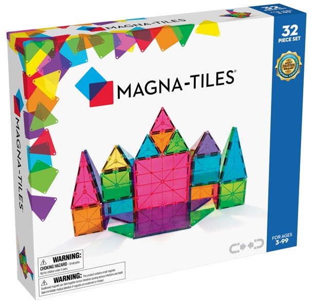 Magna-Tiles Clear Colours 32 Pcs