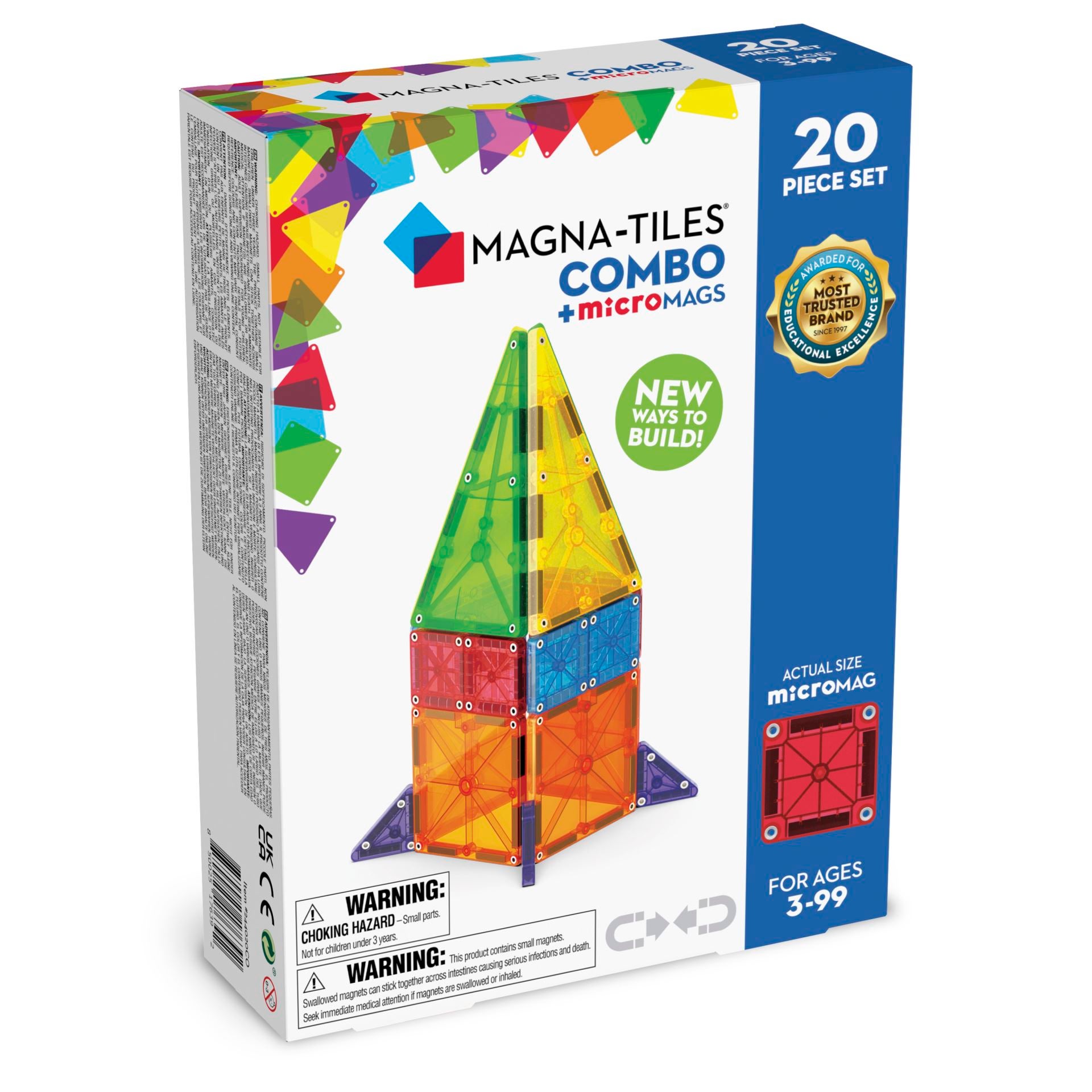 Magna-Tiles Micromags Combo 20 Pcs