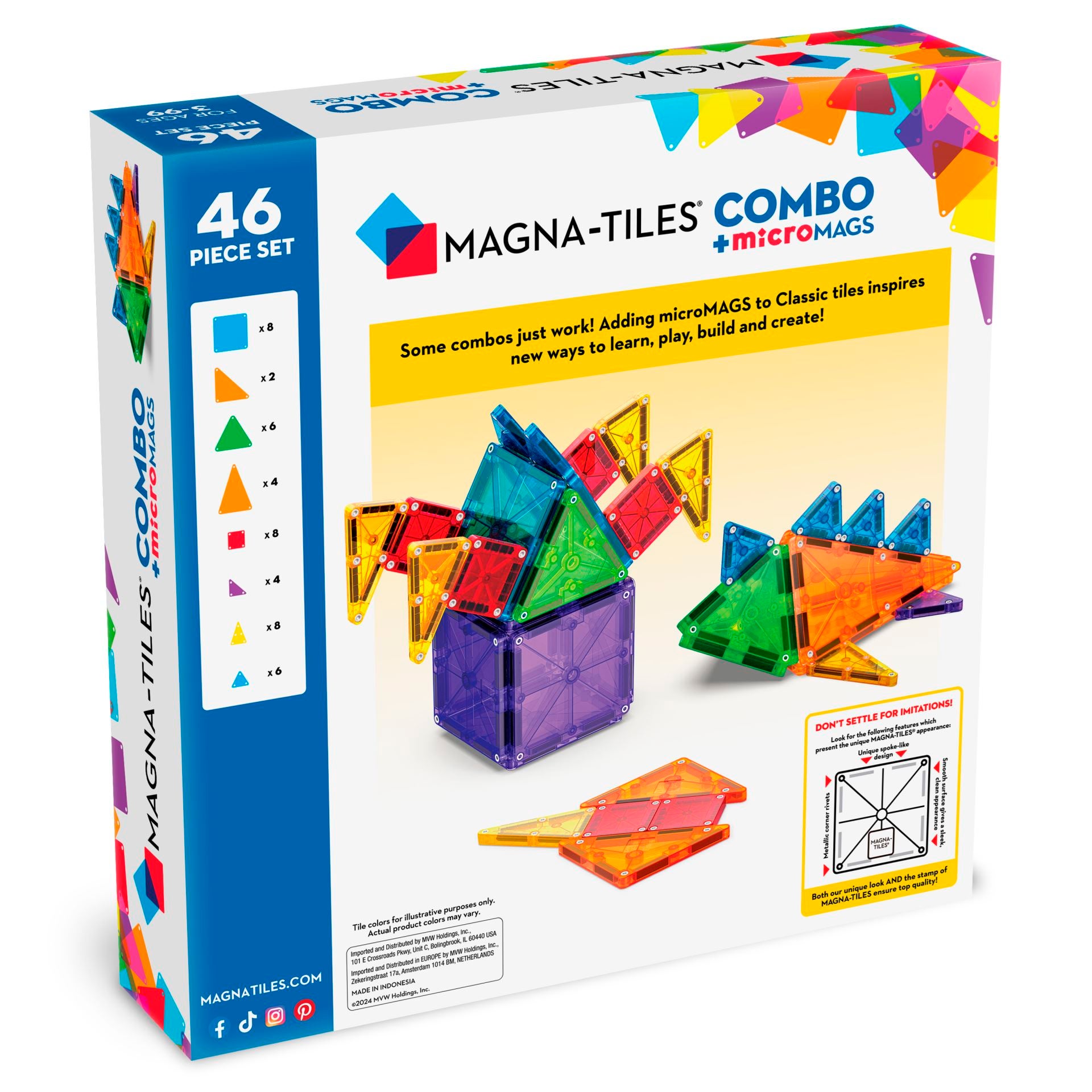 Magna-Tiles Micromags Combo 46 Pcs