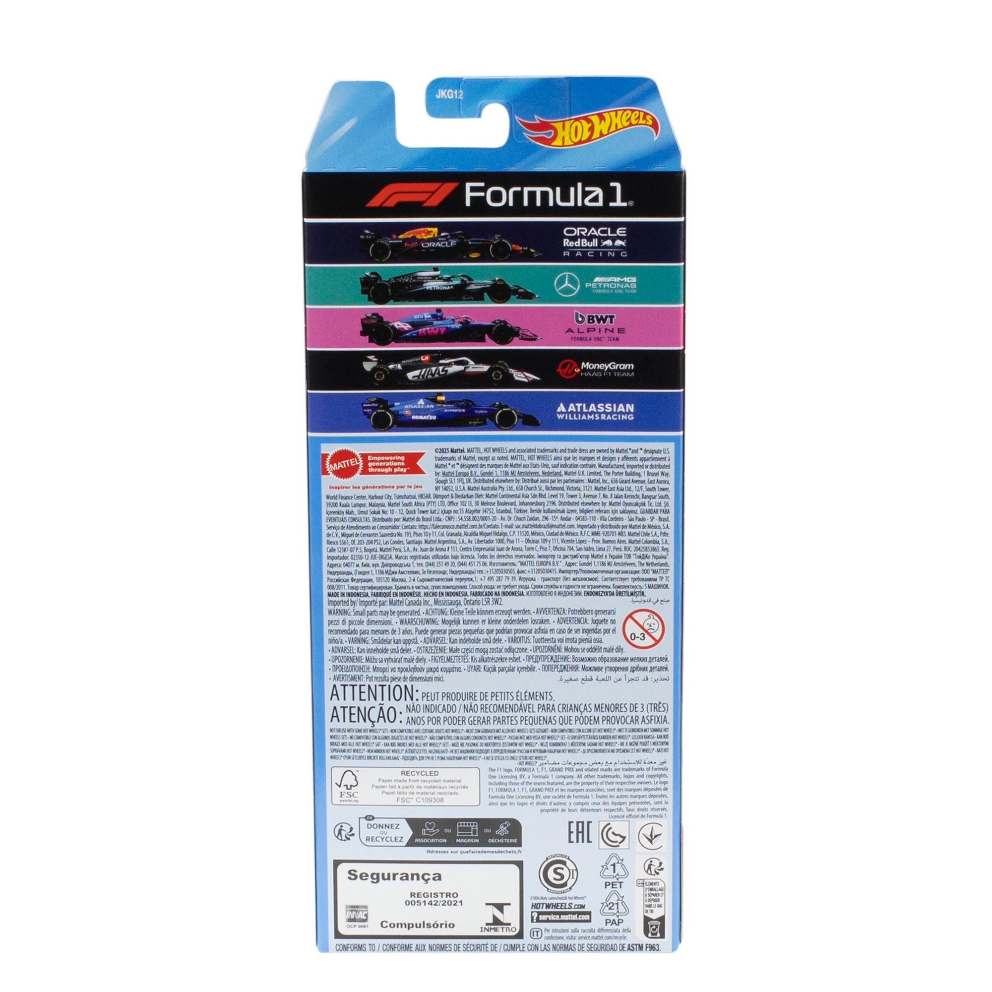 Hot Wheels F1 Racing 1:64 5 Pack