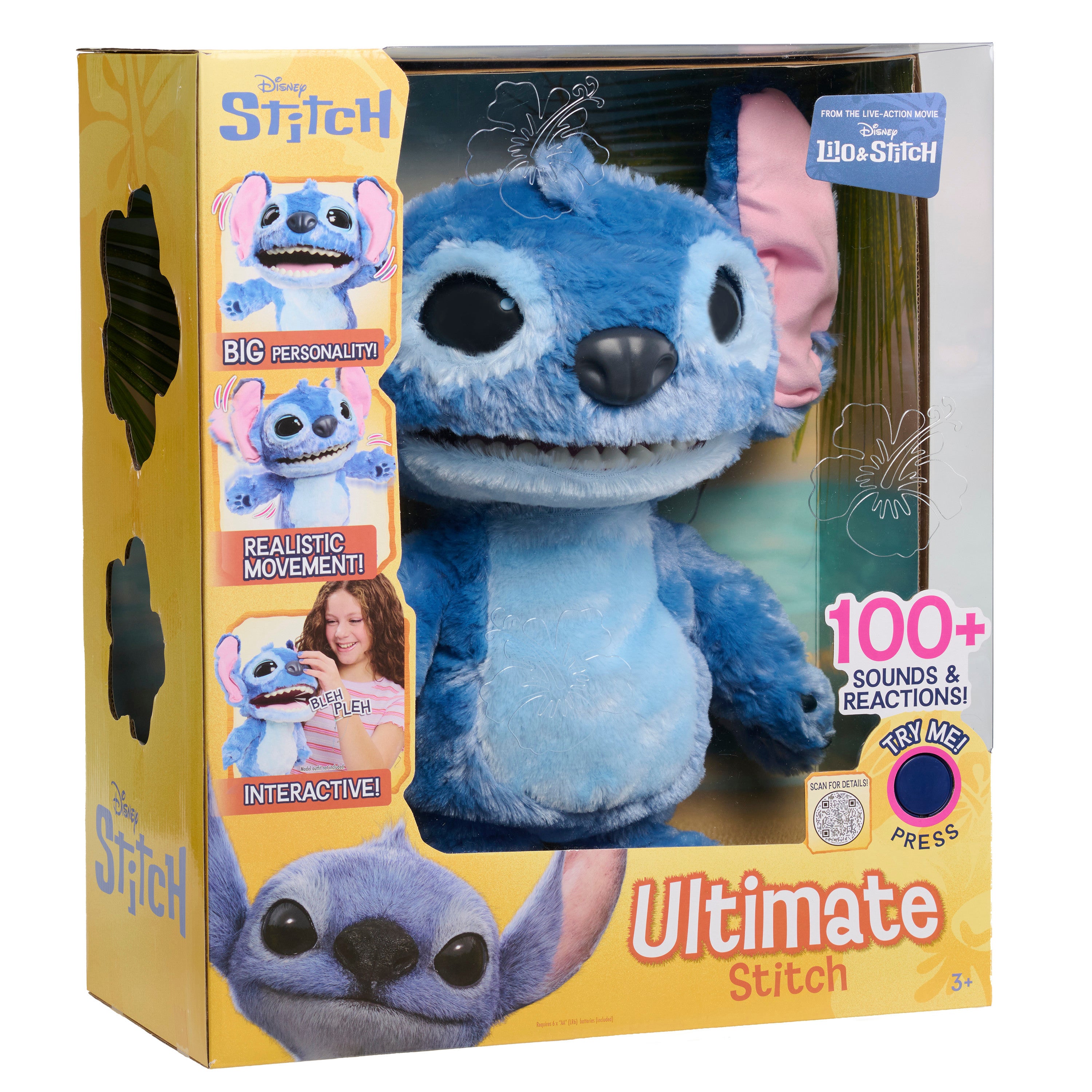 Plysj Disney Stitch Feature 34 cm