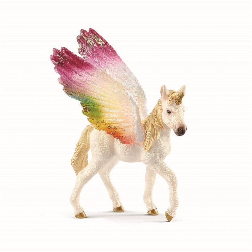 Winged rainbow unicorn, foal
