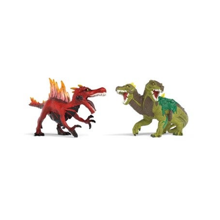 Schleich Fire Saurian vs. Jungle Lizard