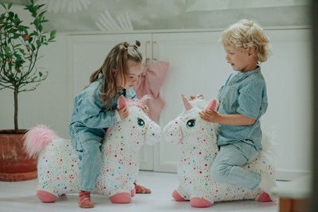 Krea hopp og sprett hest Unicorn plysj
