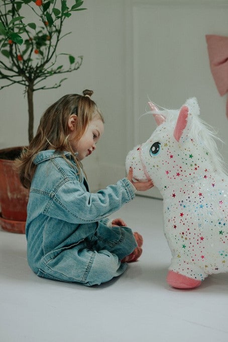 Krea hopp og sprett hest Unicorn plysj