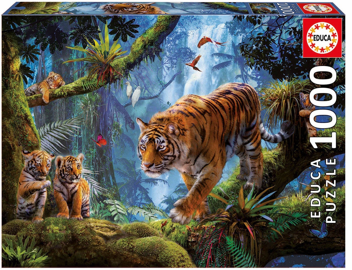 Puslespill 1000 Tigers In The Tree Educa