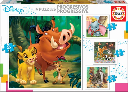 Puslespill 4i1 Disney Puzzles Educa