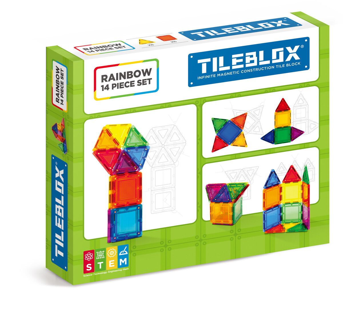 Tileblox Rainbow 14 pcs Set