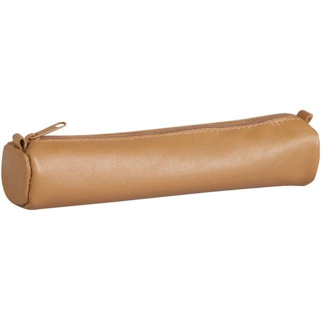 Pennal Age Bag Ø4x18,5 cm skinn brun