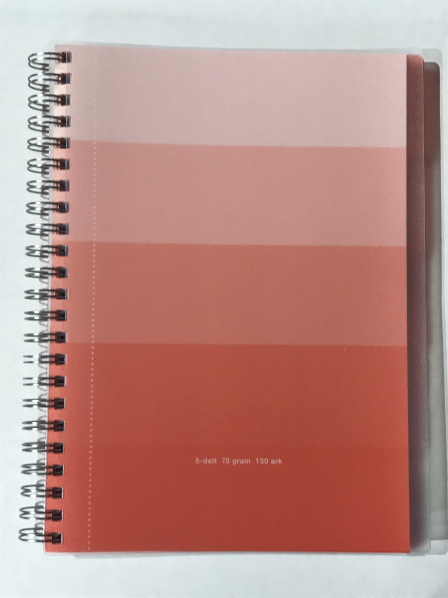 Emneblokk A4 1-5 Rød