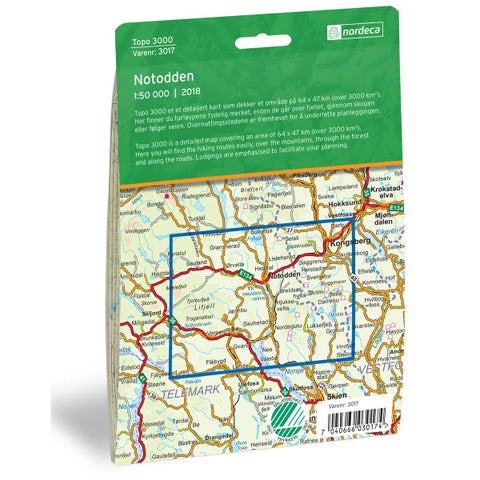 Notodden 1:50 000 - Topo 3000