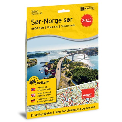 Veikart Sør-Norge Sør - Veikart Norge