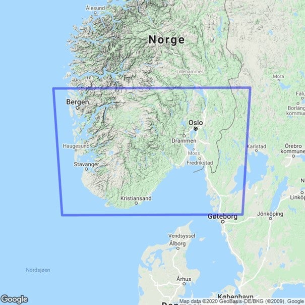 Veikart Sør-Norge Sør