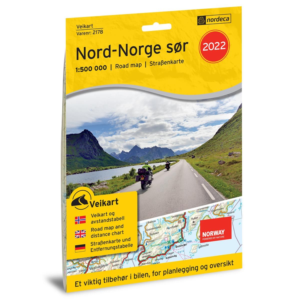 Veikart Nord-Norge Sør - Veikart Norge