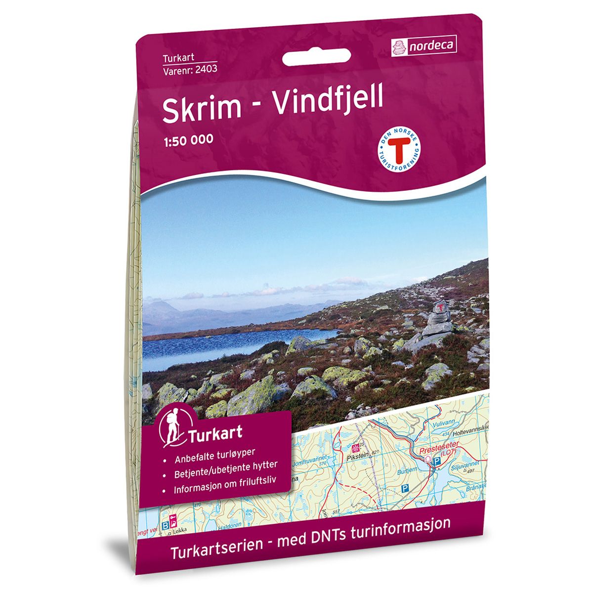 Skrim Vindfjell - Turkart 1: 50 000