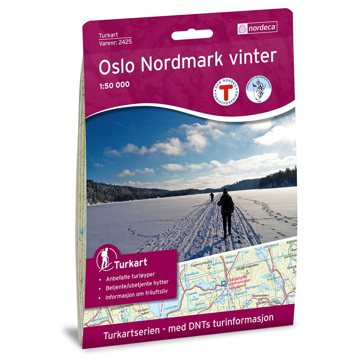 Oslo Nordmark Vinter - Turkart 1: 50 000