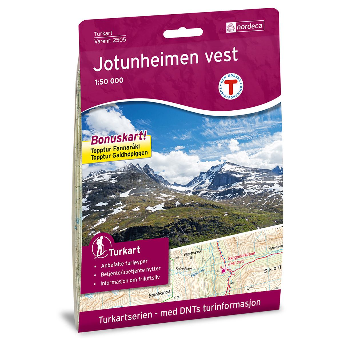 Jotunheimen Vest - Turkart 1: 50 000