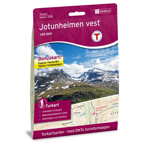 Jotunheimen Vest - Turkart 1: 50 000