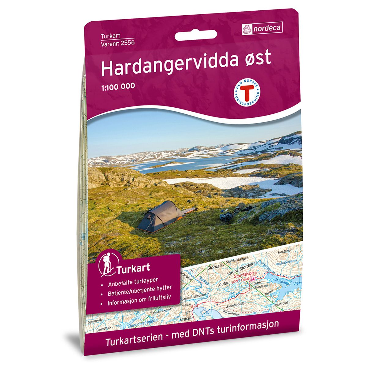 Hardangervidda Øst - Turkart 1: 100 000