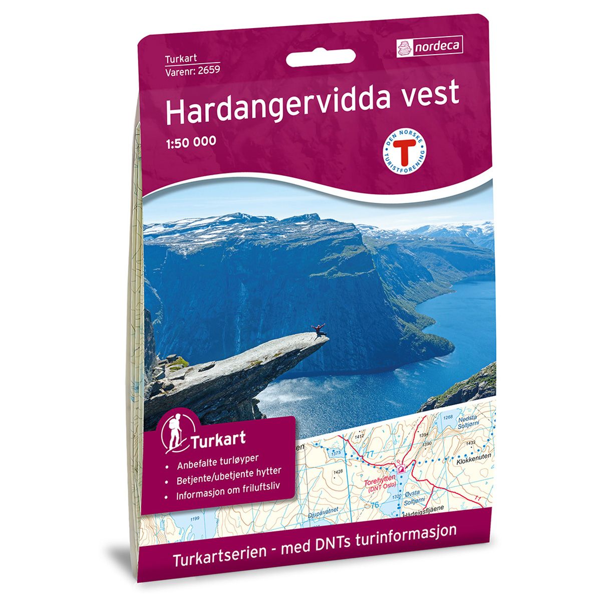 Hardangervidda Vest - Turkart 1: 50 000
