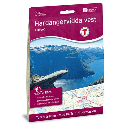 Hardangervidda Vest - Turkart 1: 50 000