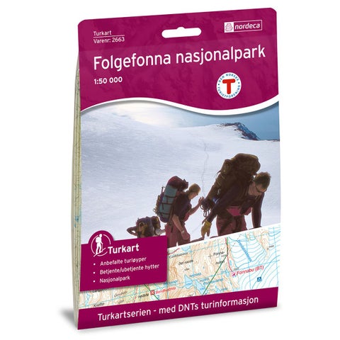 Folgefonna Nasjonalpark - Turkart 1: 50 000