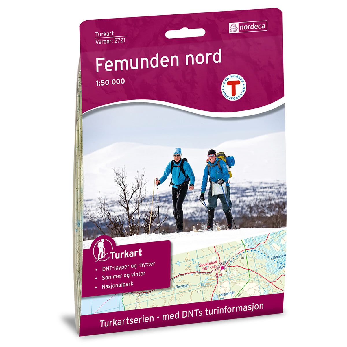 Femunden Nord - Turkart 1: 50 000