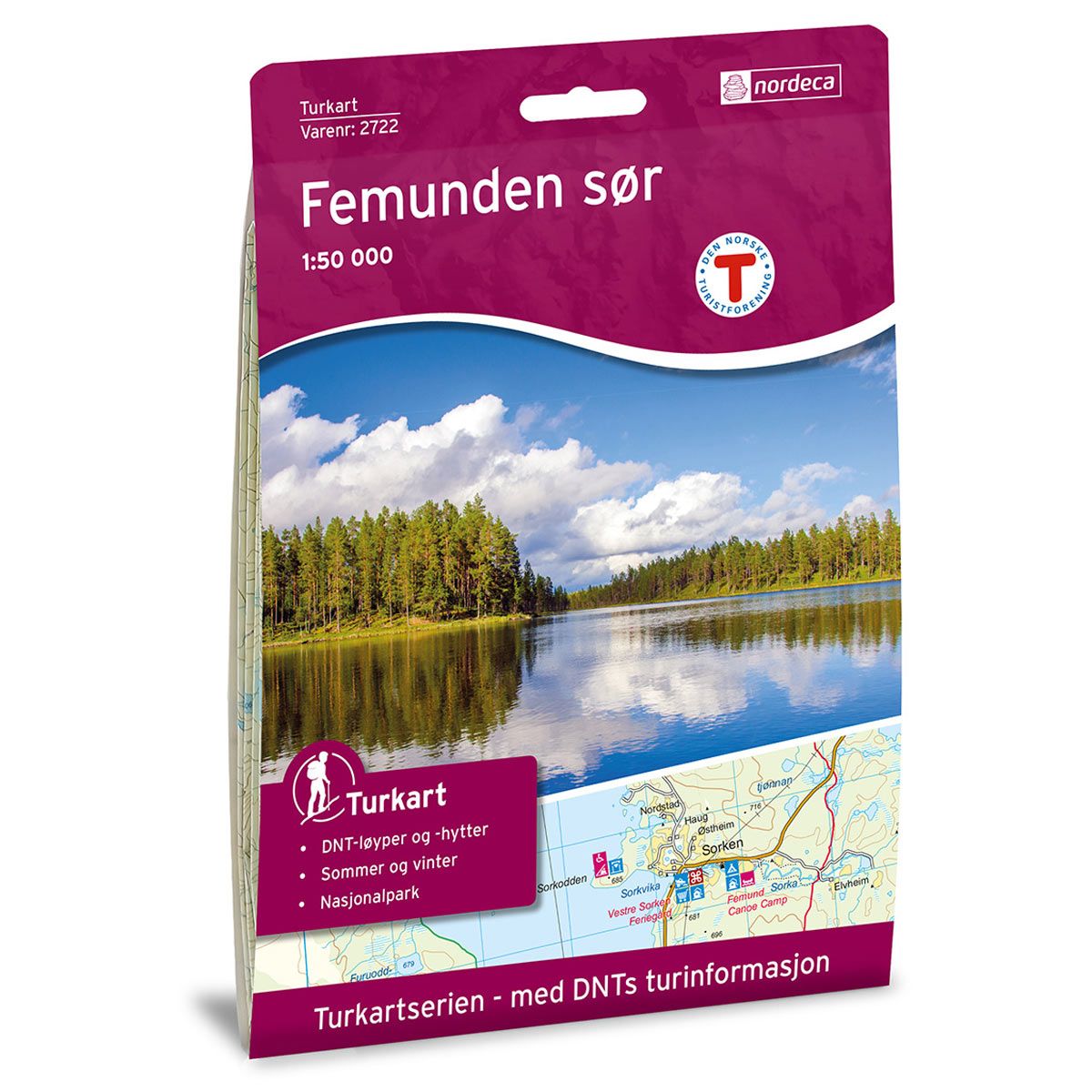 Femunden Sør - Turkart 1: 50 000
