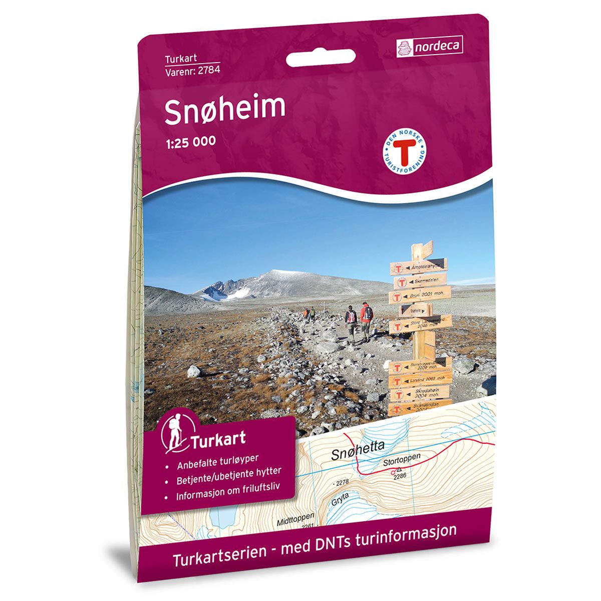 Snøheim - Turkart 1: 25 000