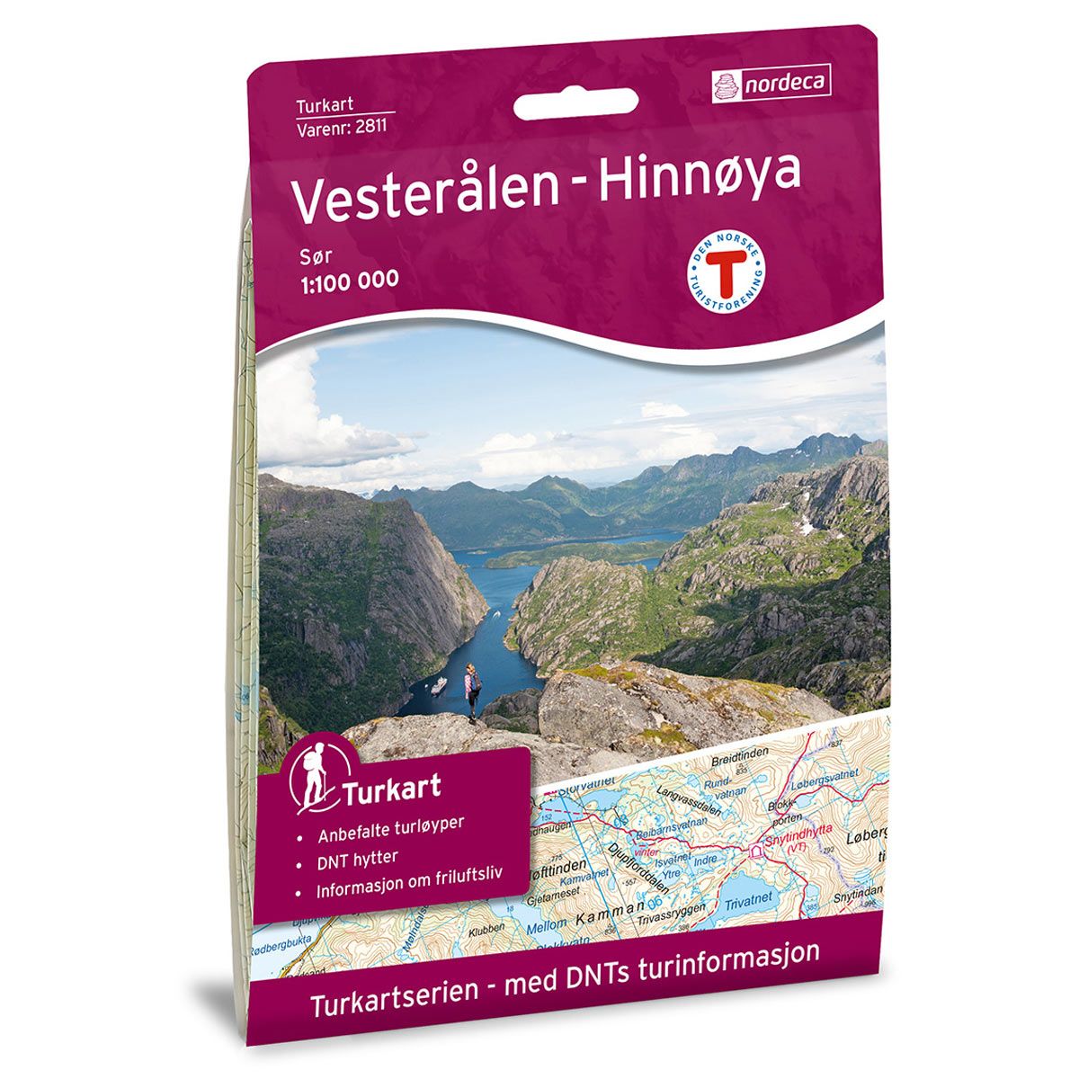 Vesterålen Hinnøya Sør - Turkart 1: 100 000
