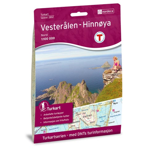 Vesterålen Hinnøya Nord - Turkart 1: 100 000