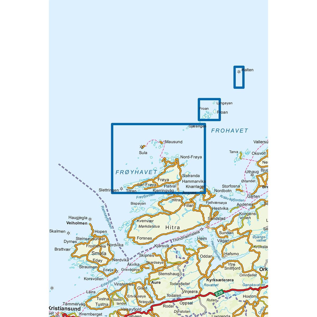 Frøya - Turkart 1: 50 000