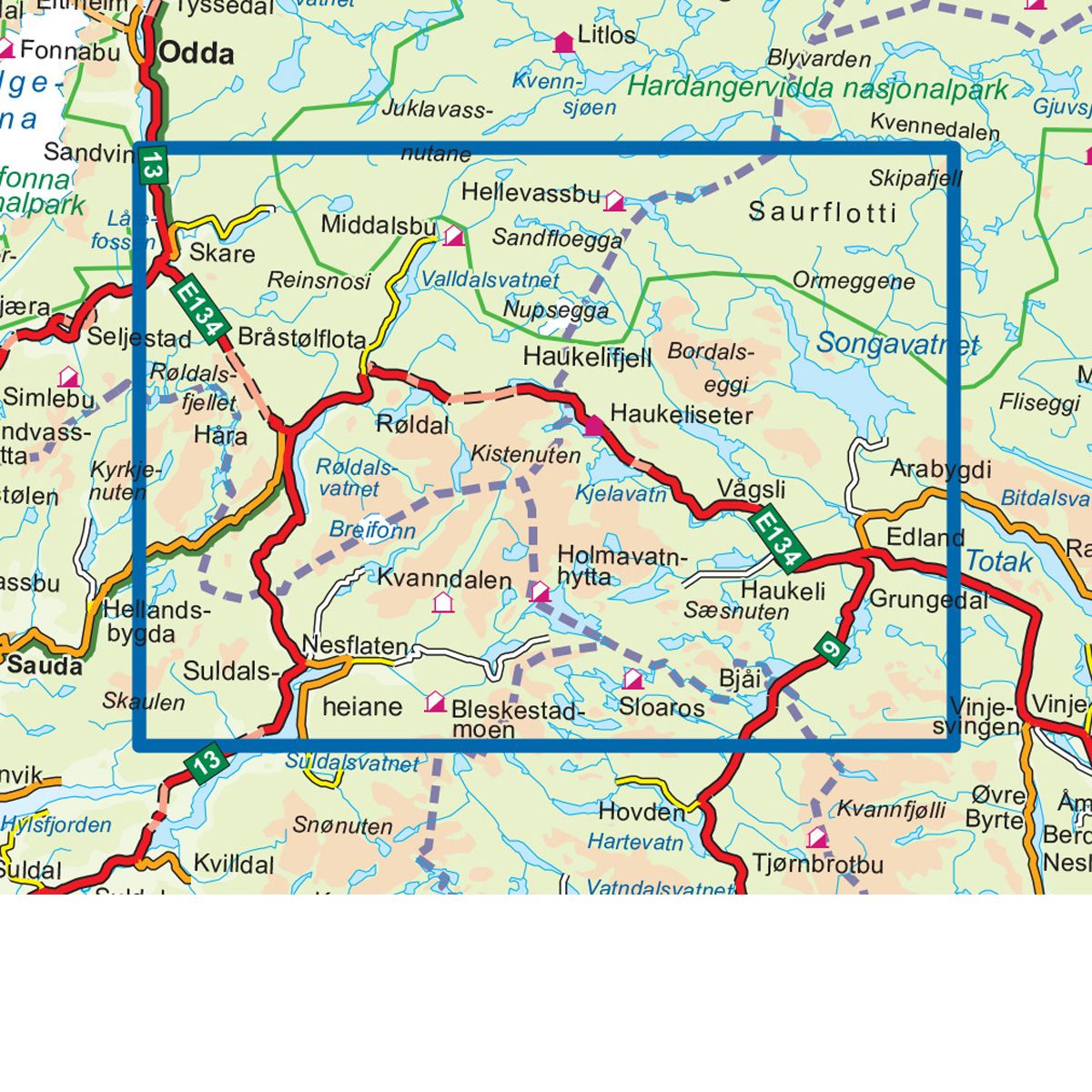 Haukelifjell 1:50 000